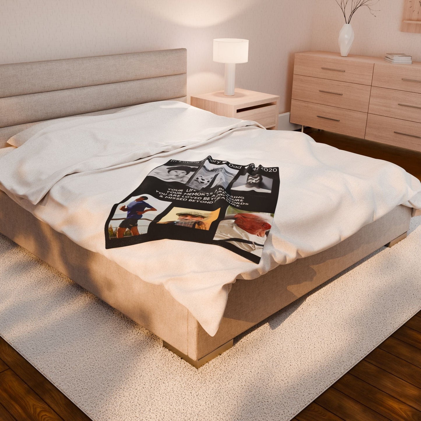6 Photo Upload Velveteen Plush Blanket