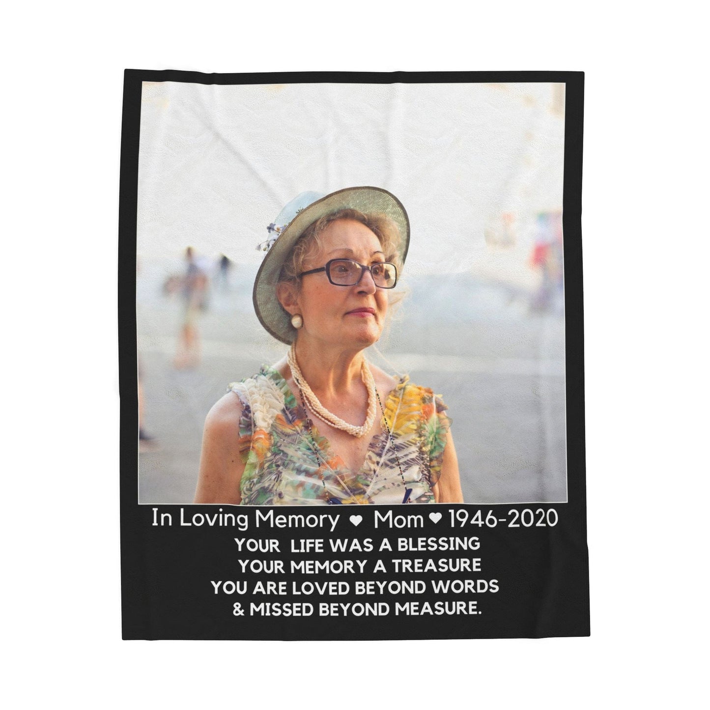 I Photo Upload Velveteen Plush Blanket