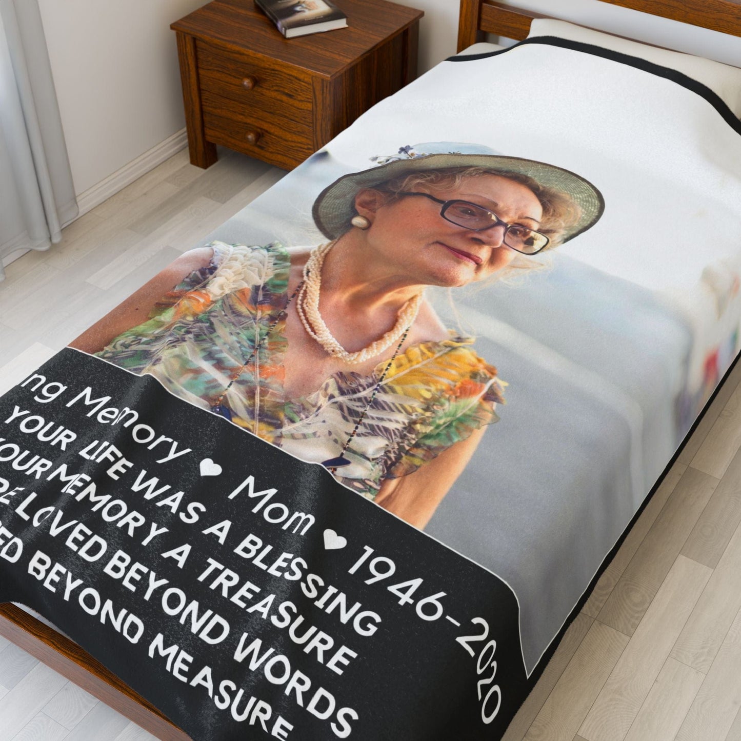 I Photo Upload Velveteen Plush Blanket