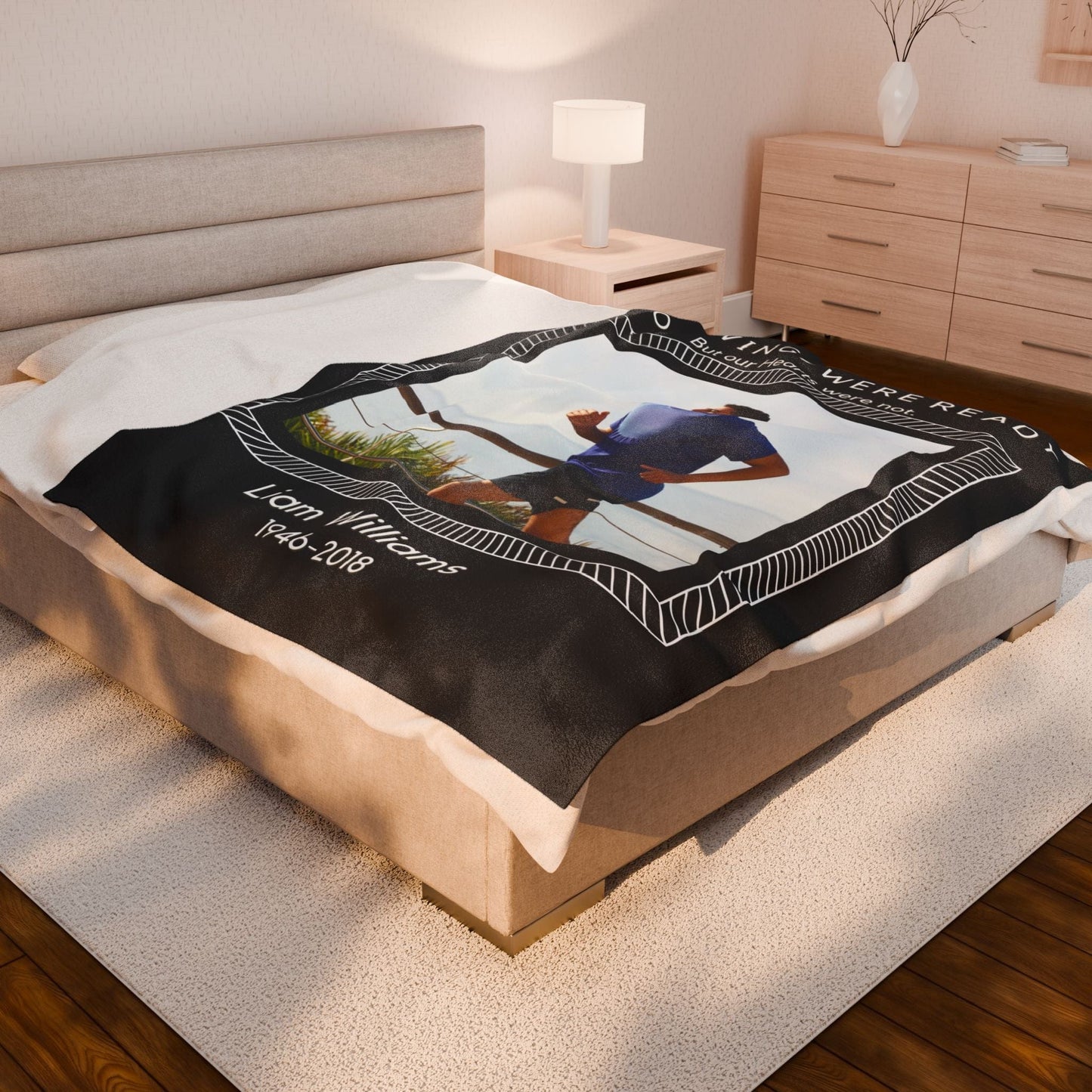 Your Wings 1 Upload Black Velveteen Plush Blanket