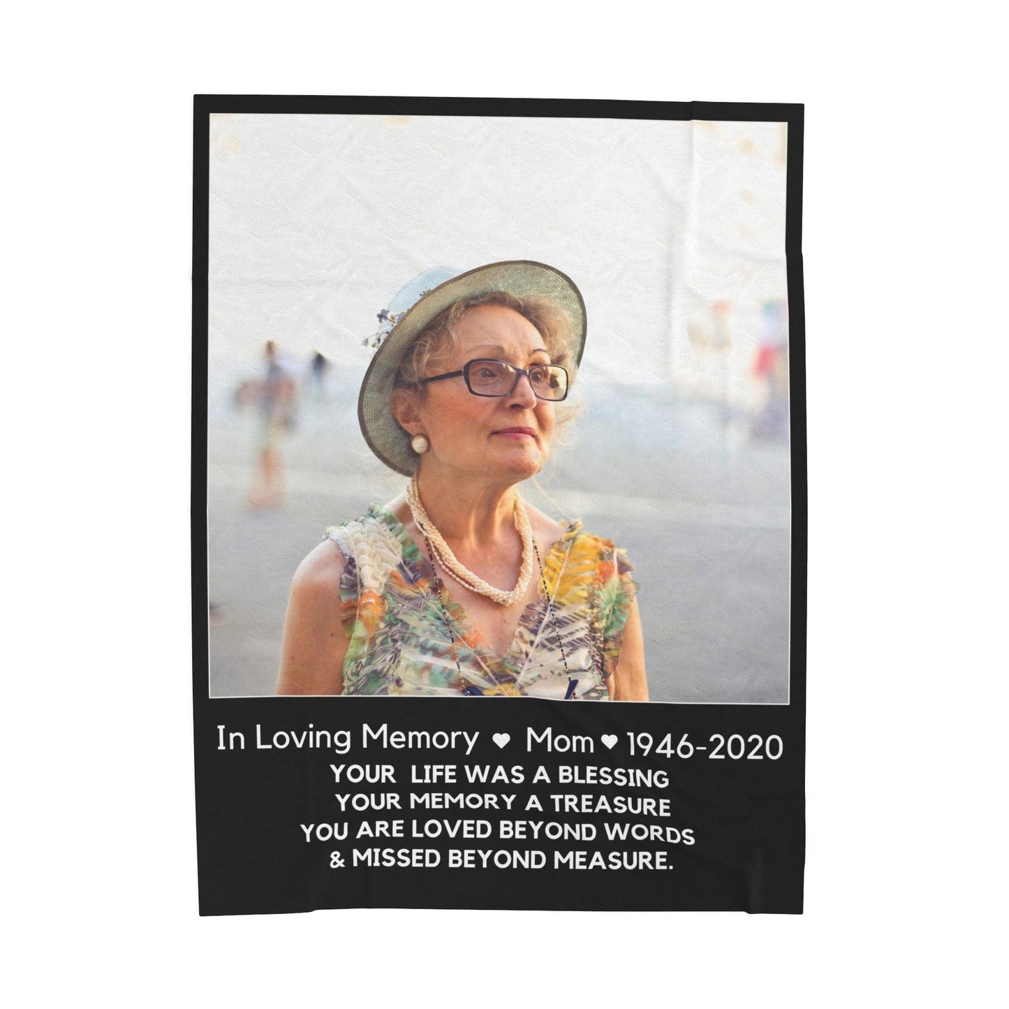 I Photo Upload Velveteen Plush Blanket