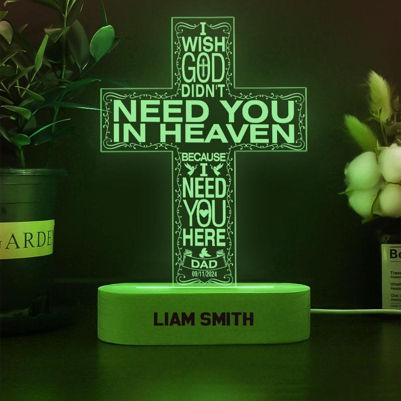 Custom I Wish God Cross Acrylic Sign