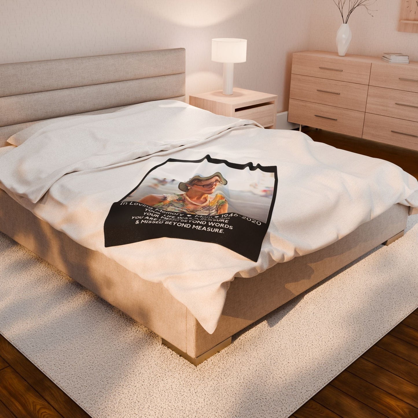 I Photo Upload Velveteen Plush Blanket
