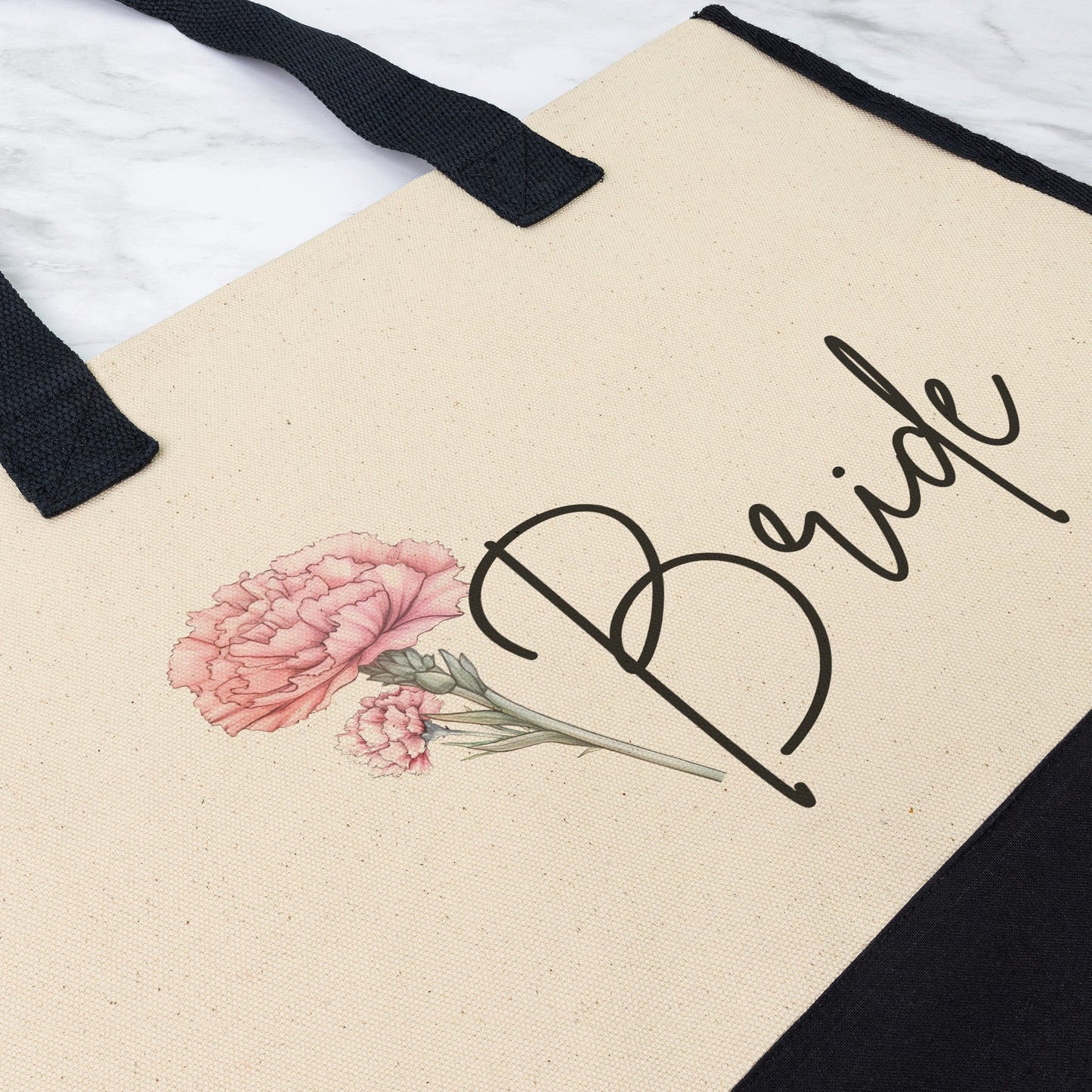Custom Bride January Birthflower Totebag