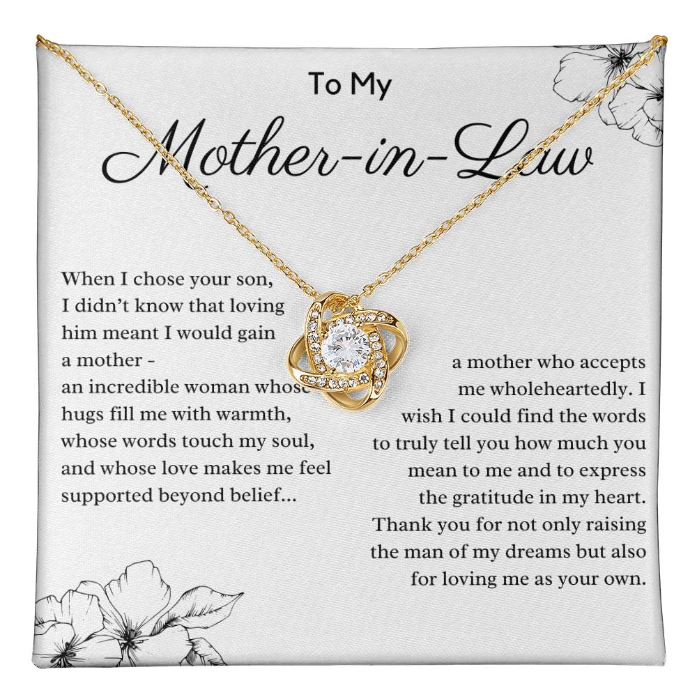 To My Mother In Law From Daughter In Law - Thank You For Loving Me As Your Own