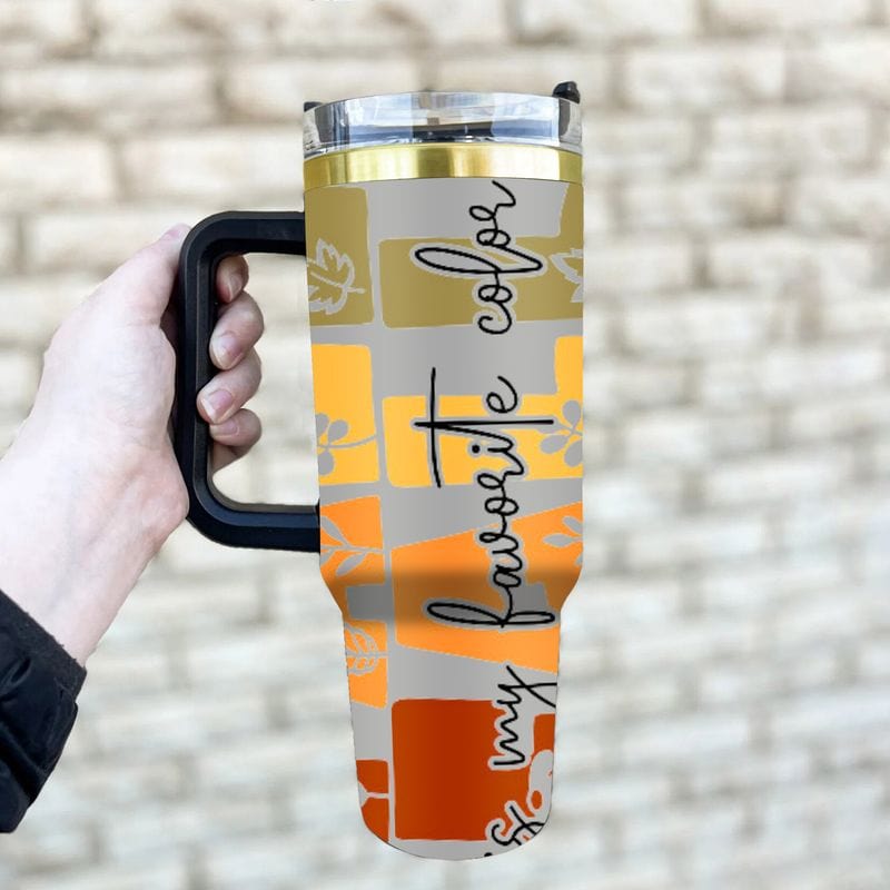 Fall is my favourite color 40 oz Gold Stainless Tumbler
