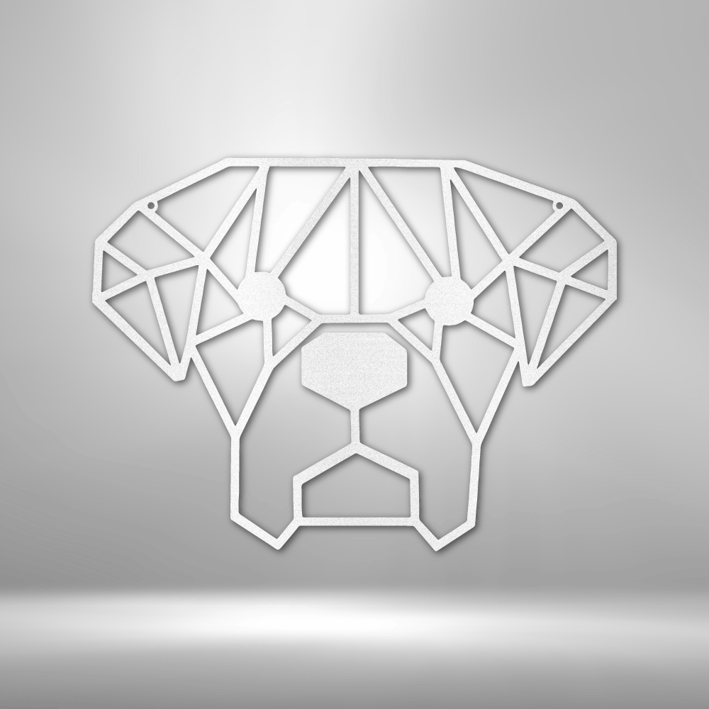 Geometric Dog - Metal Sign