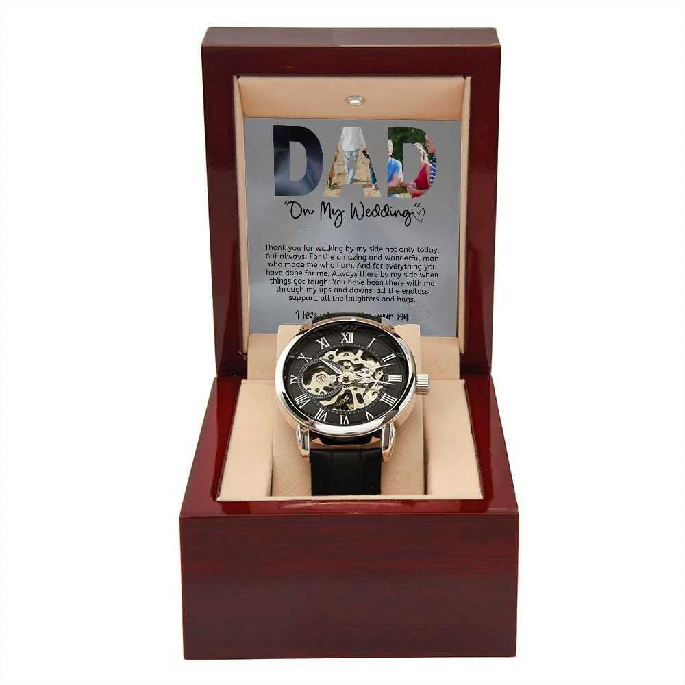 Gift for Dad - My Wedding - Men´s Openwork Watch