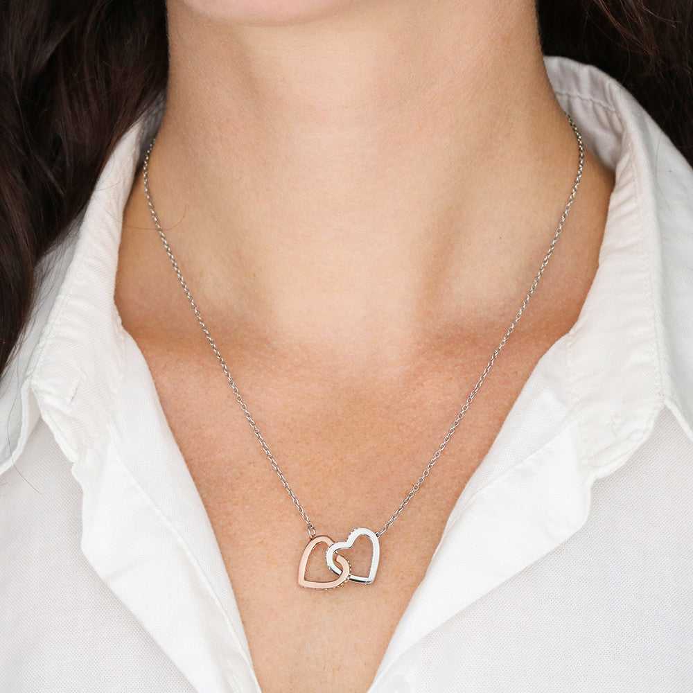 Gift For Future Wife - Always By My Side - Interlocking Hearts Necklace