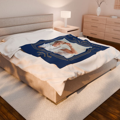Your Wings 1 Upload Blue Velveteen Plush Blanket