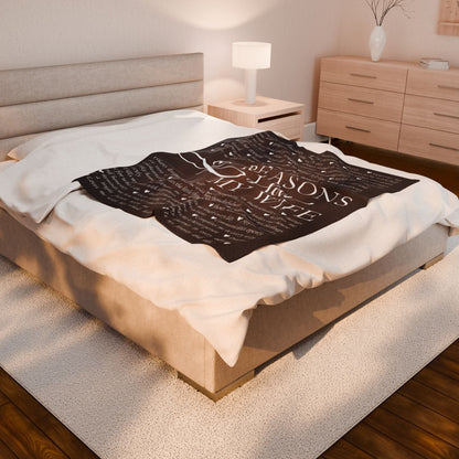 Customized Name Upload Choco Velveteen Plush Blanket