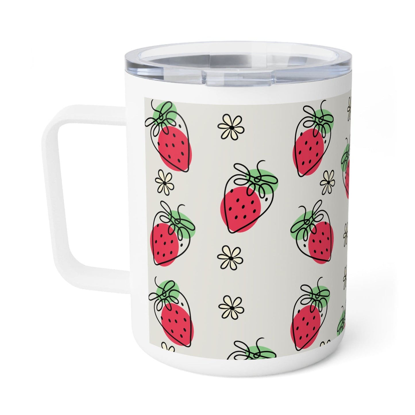 Loves Strawberry Insulated Coffee Mug, 10oz