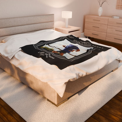 Your Wings 1 Upload Black Velveteen Plush Blanket