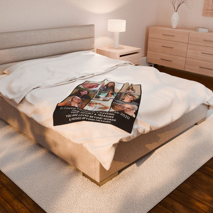 9 Photo Upload Velveteen Plush Blanket