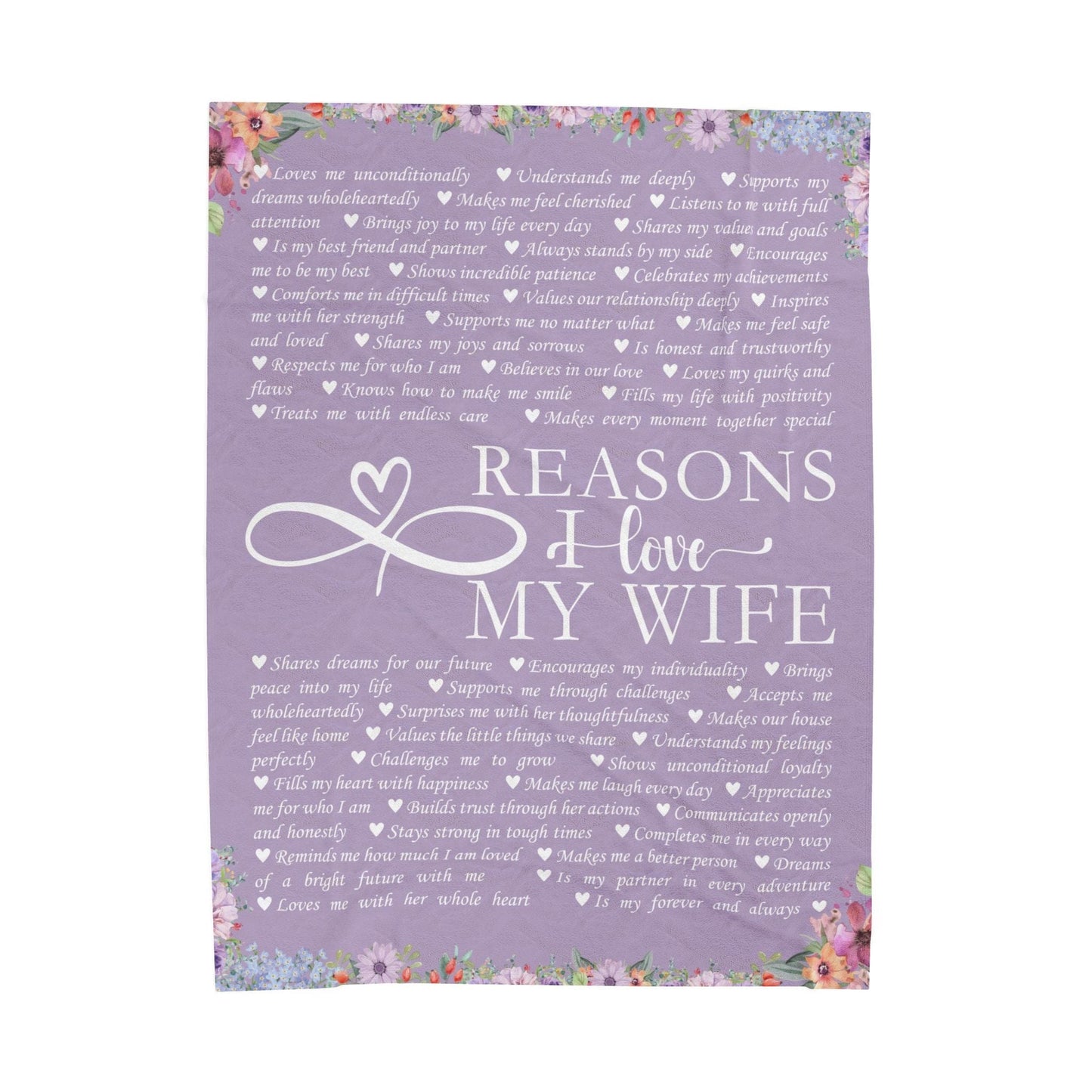 Personalized Name Upload Purple Velveteen Plush Blanket