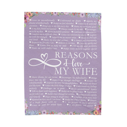 Personalized Name Upload Purple Velveteen Plush Blanket