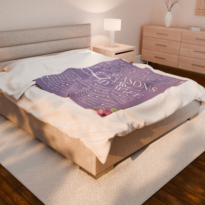 Personalized Name Upload Purple Velveteen Plush Blanket