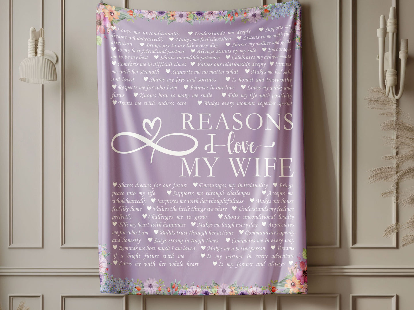 Personalized Name Upload Purple Velveteen Plush Blanket