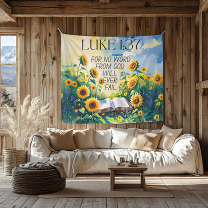 God Will Not Fail Wall Tapestry