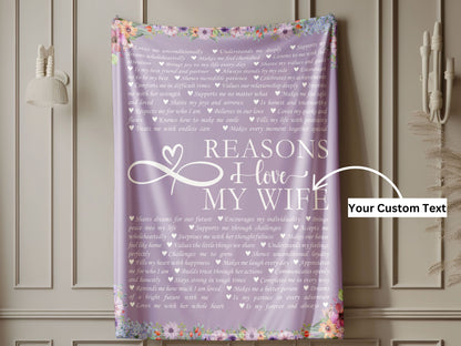 Personalized Name Upload Purple Velveteen Plush Blanket