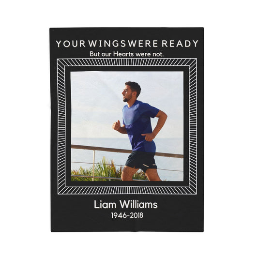 Your Wings 1 Upload Black Velveteen Plush Blanket