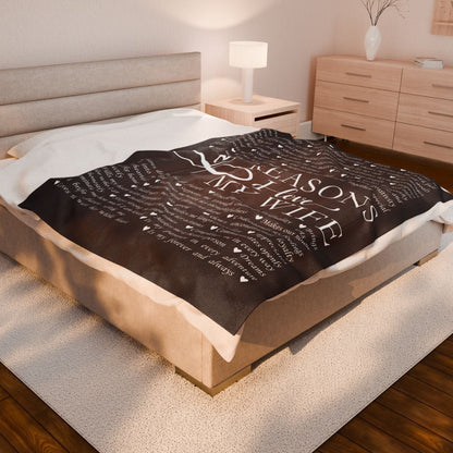 Customized Name Upload Choco Velveteen Plush Blanket