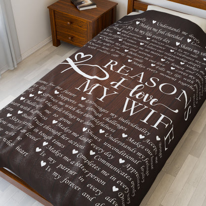 Customized Name Upload Choco Velveteen Plush Blanket