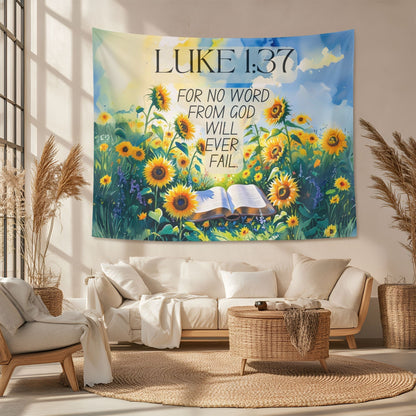 God Will Not Fail Wall Tapestry
