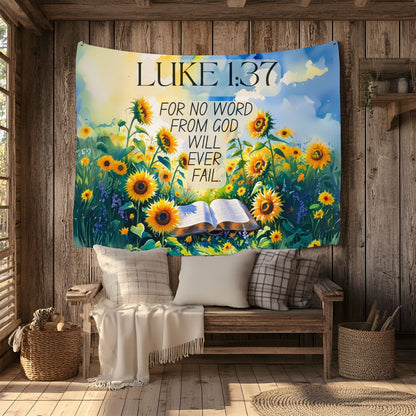 God Will Not Fail Wall Tapestry