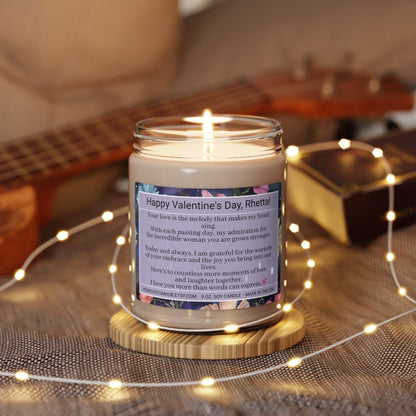 Custom Message Scented Candle Gift for Valentine, Birthday, Anniversary