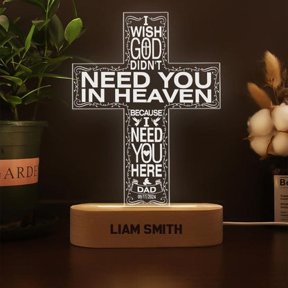 Custom I Wish God Cross Acrylic Sign