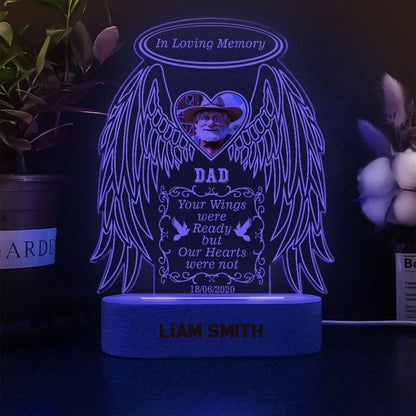 Custom In Loving Memory Wings Acrylic Sign