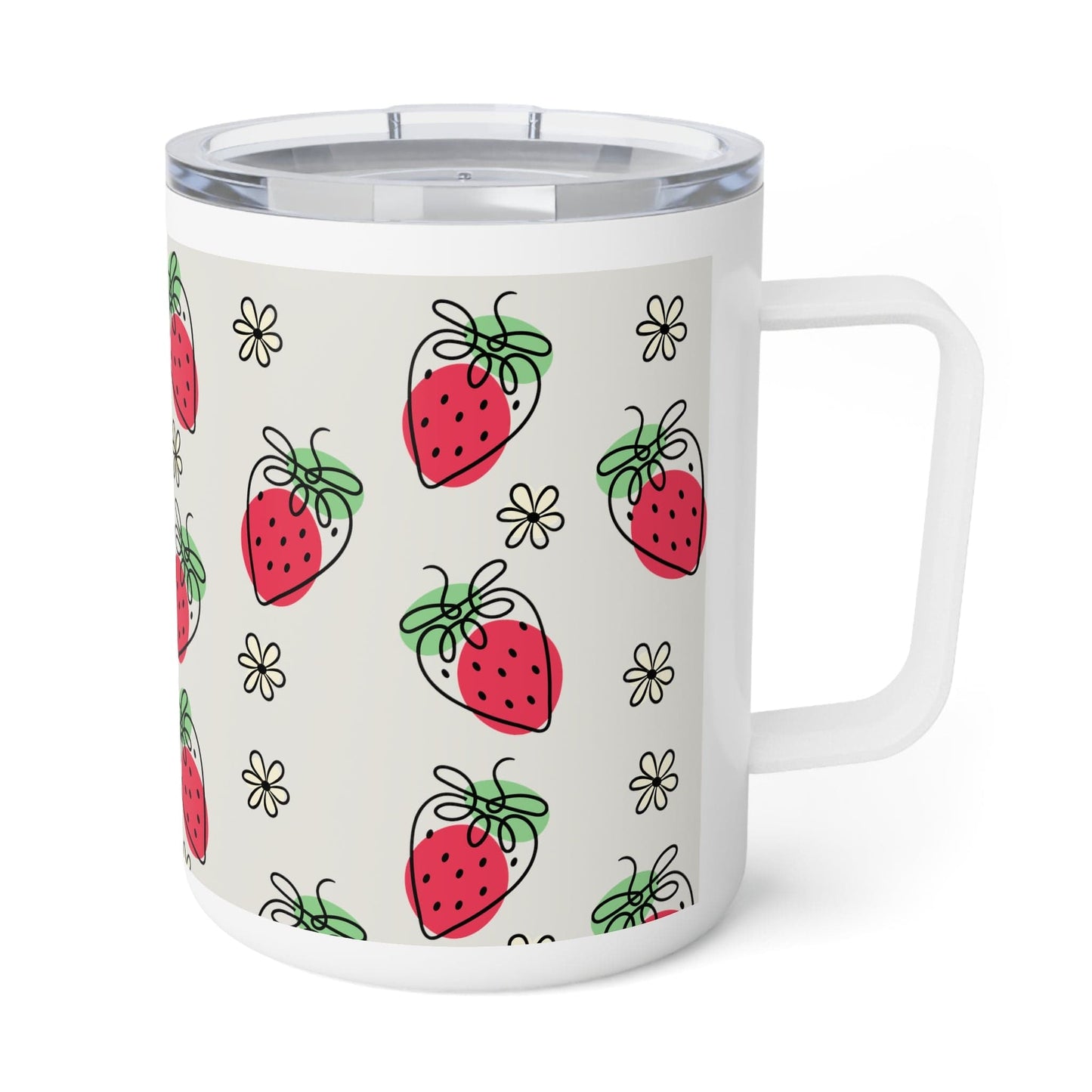 Loves Strawberry Insulated Coffee Mug, 10oz