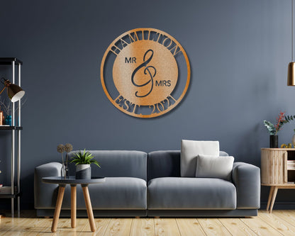 Personalized Wedding Metal Sign