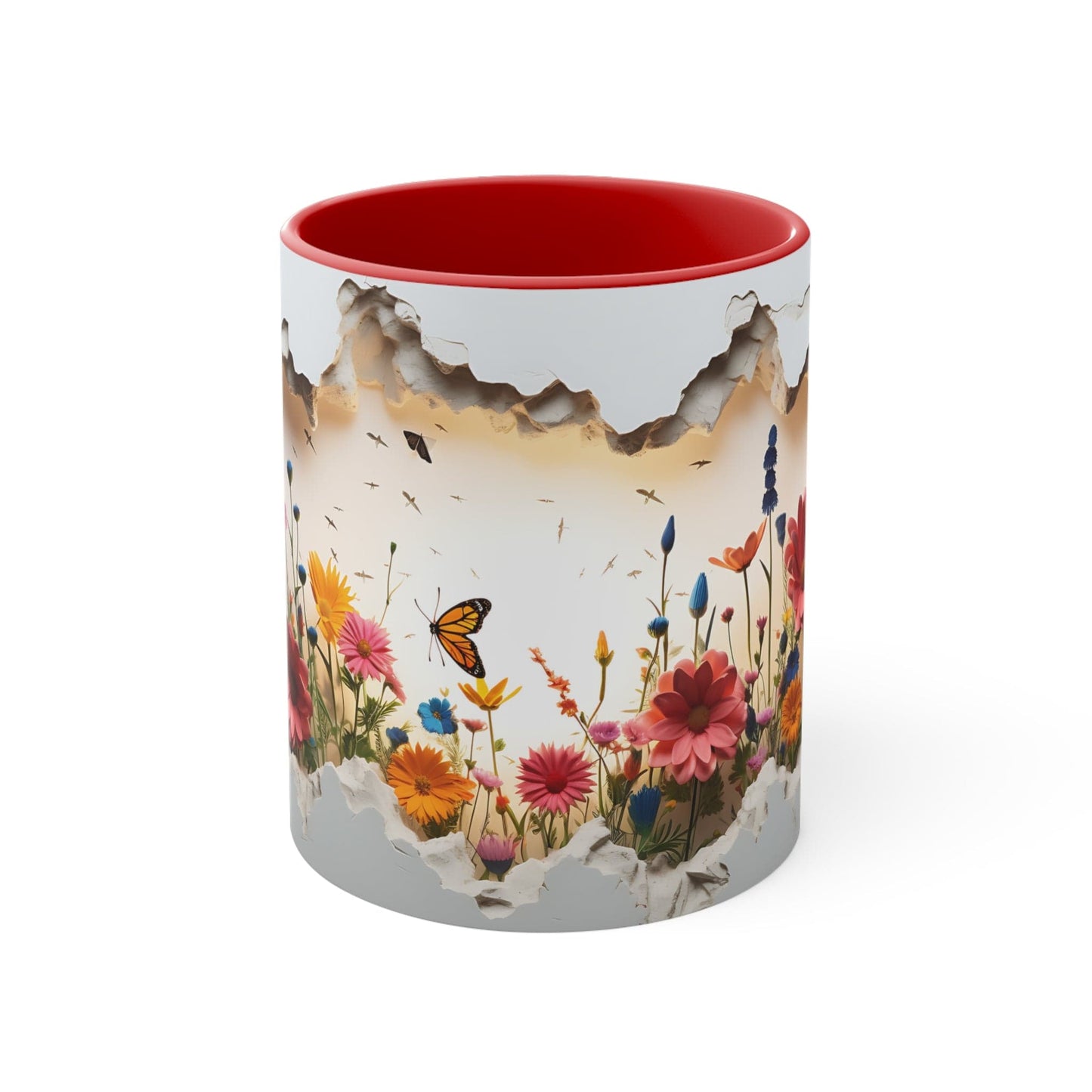 Spring Flowers Accent Coffee Mug, 11oz