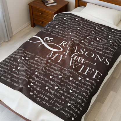 Customized Name Upload Choco Velveteen Plush Blanket
