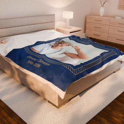 Your Wings 1 Upload Blue Velveteen Plush Blanket