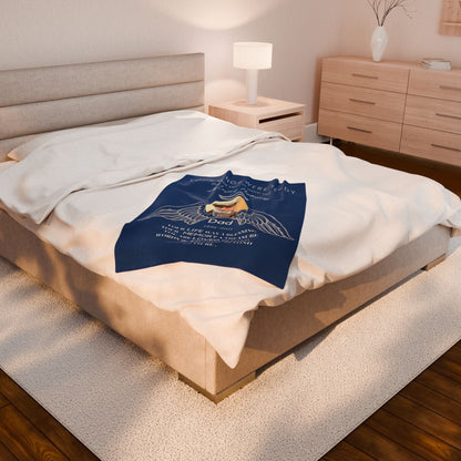 Your Wings 1 Photo Upload Velveteen Plush Blanket
