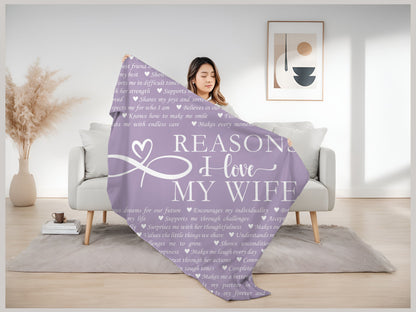 Personalized Name Upload Purple Velveteen Plush Blanket
