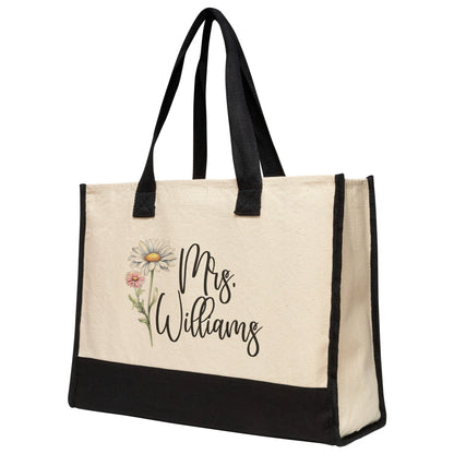 Custom Bride Name April Birthflower Totebag
