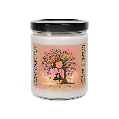 Couple Custom Names Candle Gift - Christmas Gift - Christmas Scented Candle Gift for Wife
