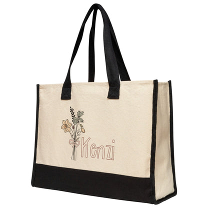 Custom Name December Birthflower Totebag