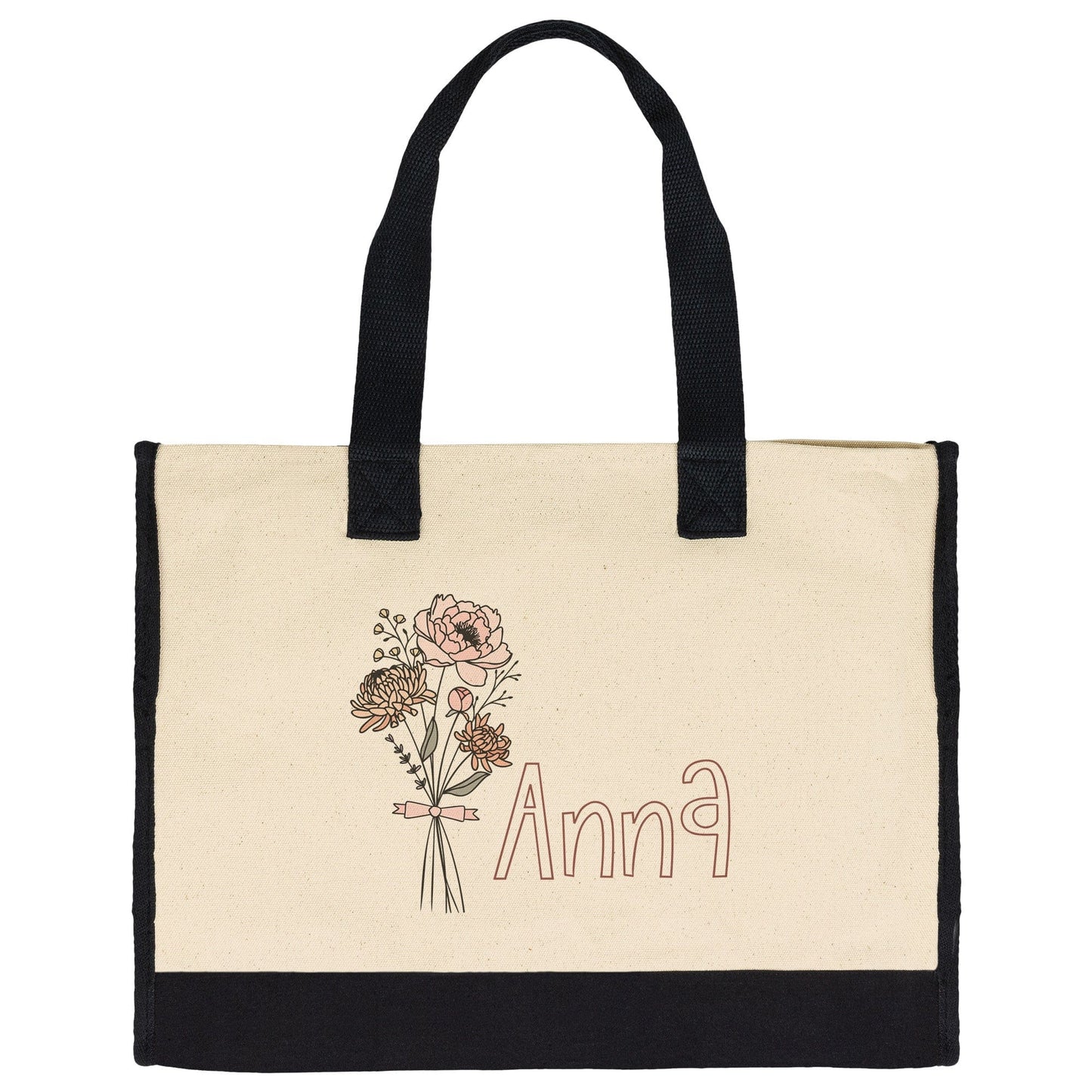 Custom Name November Birthflower Totebag