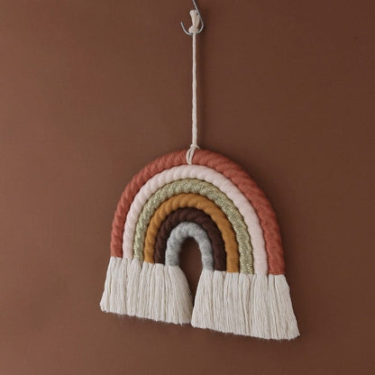8 Layers Nordic Woven Rainbow Tapestry Home Decor Wall Hanging Toys Nursery Decor Living Room Children Girls Bedroom Decoration