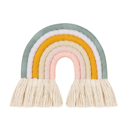 8 Layers Nordic Woven Rainbow Tapestry Home Decor Wall Hanging Toys Nursery Decor Living Room Children Girls Bedroom Decoration