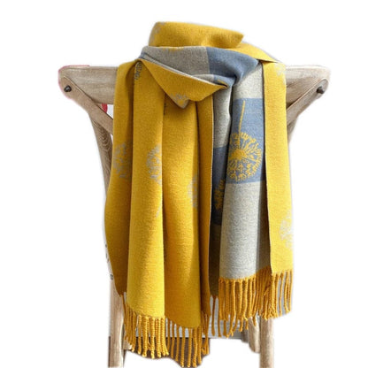 Pashmina Scarf Winter Women Pashmina Shawls Warm Blanket Wraps Female Foulard Bandana Brand