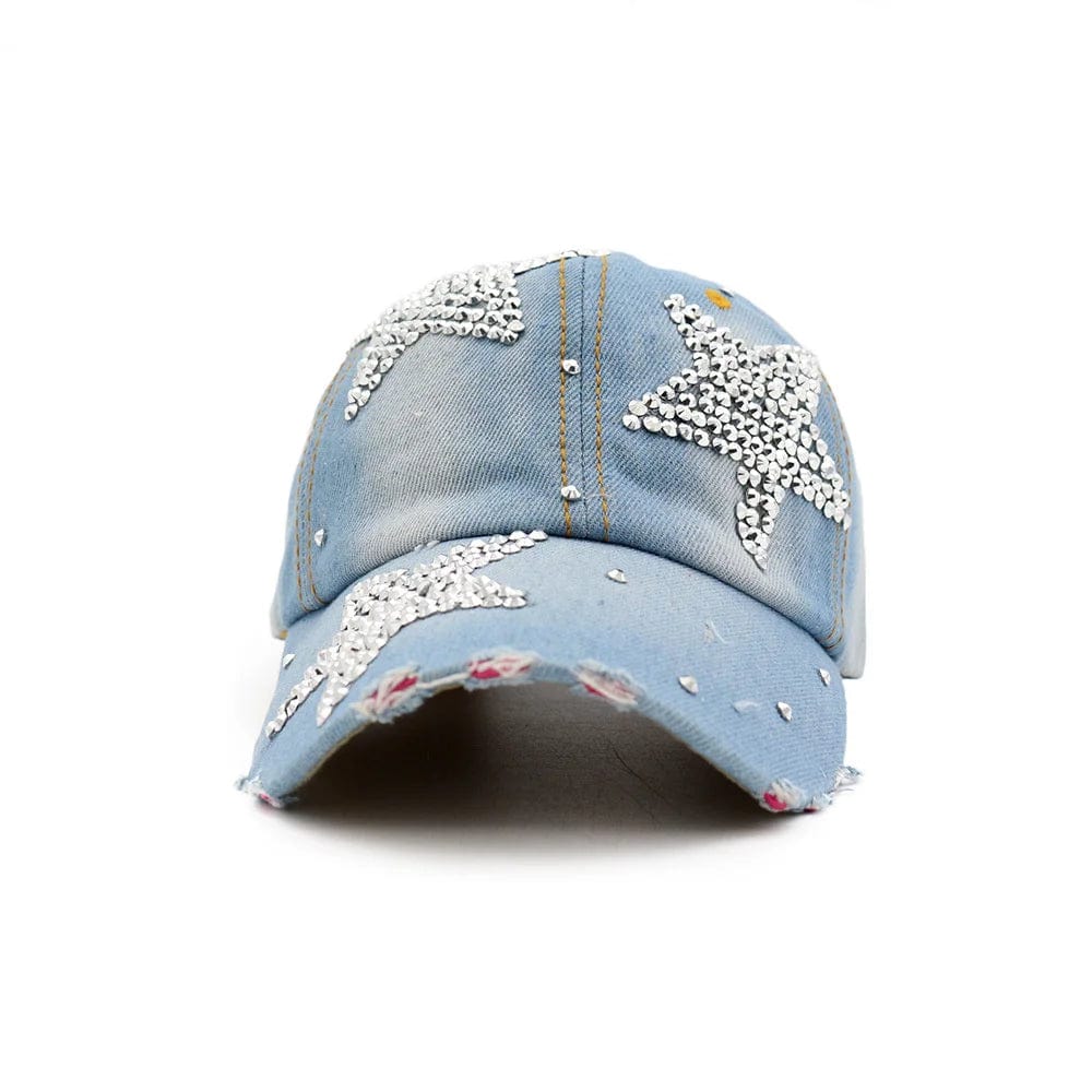 Women's Hat Diamond Flower Cowboy Female Bone Baseball Cap Summer Style Jeans Hat Cowboy Hat Baseball Hats