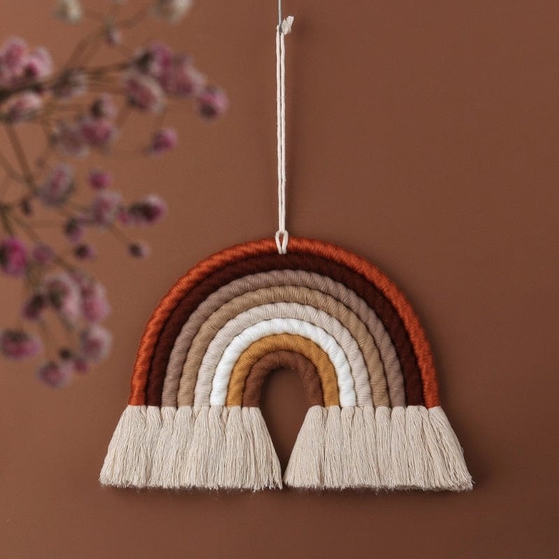 8 Layers Nordic Woven Rainbow Tapestry Home Decor Wall Hanging Toys Nursery Decor Living Room Children Girls Bedroom Decoration
