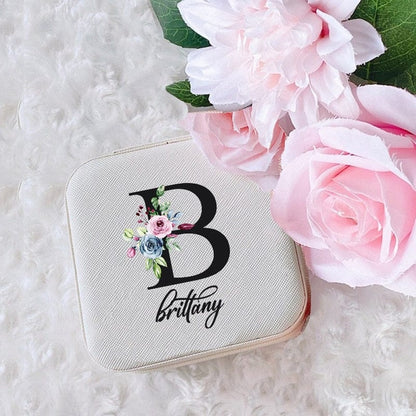 Personalized Jewellery Box Anniversary Bride Bridesmaid Girlfriend Bachelorette Party Gift Custom Name Travel Jewelry Case