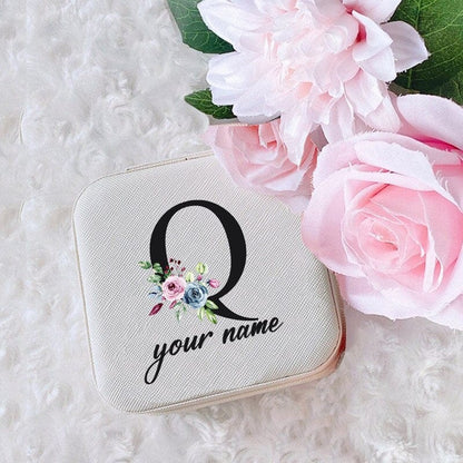 Personalized Jewellery Box Anniversary Bride Bridesmaid Girlfriend Bachelorette Party Gift Custom Name Travel Jewelry Case